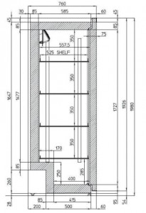 Armoire réfrigérée de stockage Gastronorme 1/2