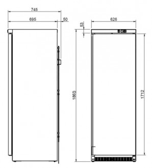 Armoire réfrigérée négative