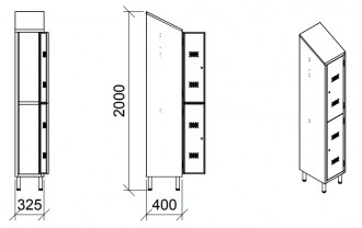 Armoire vestiaire 2 portes inox - Devis sur Techni-Contact.com - 2