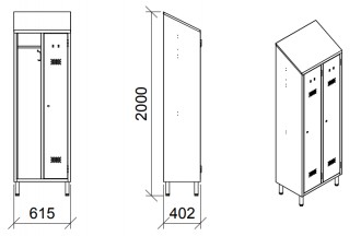 Armoire vestiaire inox 2 portes - Devis sur Techni-Contact.com - 4