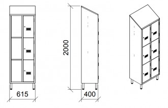 Armoire vestiaire inox 6 portes - Devis sur Techni-Contact.com - 4