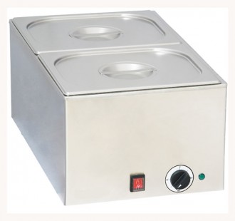 Bain-marie 2 bacs en acier inoxydable - Devis sur Techni-Contact.com - 1