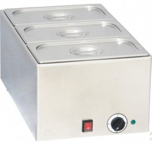 Bain marie électrique 3 bacs GN avec couvercle - Devis sur Techni-Contact.com - 1