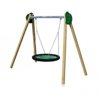 Balançoire en bois pour aire de jeux - Devis sur Techni-Contact.com - 1