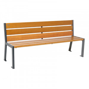 Banc acier et bois Silaos 6 lames - Devis sur Techni-Contact.com - 1