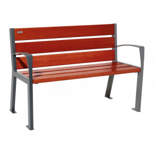 Banc acier et bois Silaos 6 lames - Devis sur Techni-Contact.com - 5