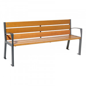 Banc acier et bois Silaos 6 lames - Devis sur Techni-Contact.com - 6