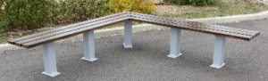 Banc angle sans accoudoirs 2000 mm