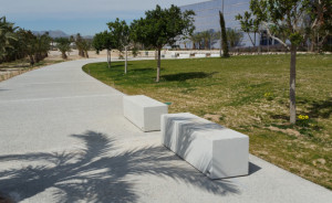 Banc béton urbain tetris I - Devis sur Techni-Contact.com - 1