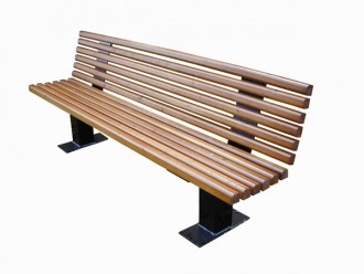 Banc bois pieds acier - Devis sur Techni-Contact.com - 1