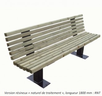 Banc bois pieds acier - Devis sur Techni-Contact.com - 3