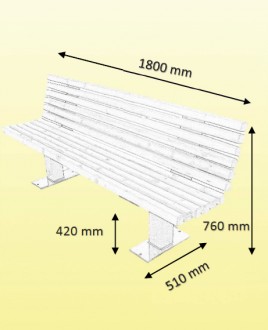 Banc bois pieds acier - Devis sur Techni-Contact.com - 4