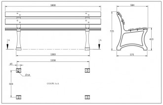 Banc en bois stratifié 5 lattes - Devis sur Techni-Contact.com - 3