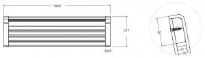 Banc d'extérieur en bois L 1800 mm - Devis sur Techni-Contact.com - 3