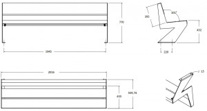 Banc d'extérieur en bois L 2016 mm - Devis sur Techni-Contact.com - 4