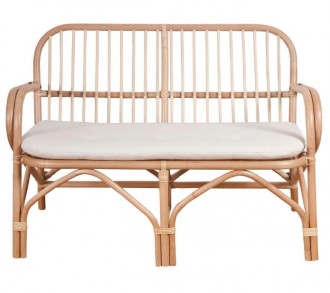 Banc de bar en rotin naturel