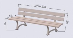 Banc de jardin 5 lames - Devis sur Techni-Contact.com - 6