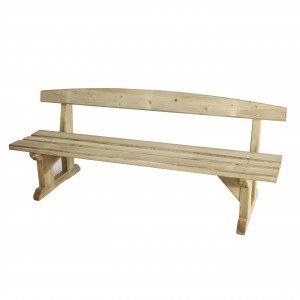 Banc de jardin avec dossier en pin traité classe IV - Devis sur Techni-Contact.com - 1