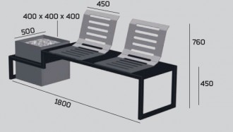 Banc de jardin avec jardinière intégrée - Devis sur Techni-Contact.com - 2