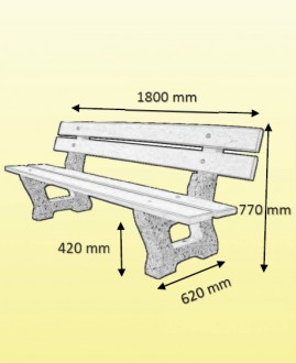 Banc de jardin béton armé - Devis sur Techni-Contact.com - 4