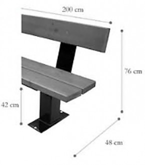 Banc de rue en bois et acier - Devis sur Techni-Contact.com - 3