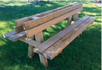 Banc double en bois avec dossier - Devis sur Techni-Contact.com - 1