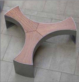 Banc en acier et en bois design - Devis sur Techni-Contact.com - 1