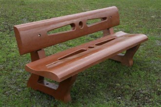 Banc en Béton armé teinté marron - Devis sur Techni-Contact.com - 1