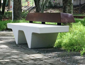 Banc en béton avec dossier pour parcs - Devis sur Techni-Contact.com - 1