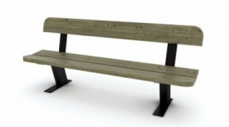 Banc en bois avec piétement acier - Devis sur Techni-Contact.com - 1