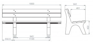Banc en plastique recyclé - Devis sur Techni-Contact.com - 2