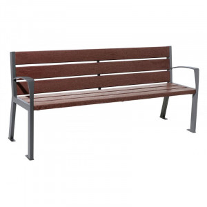 Banc en plastique recyclé Silaos 5 ou 6 lames