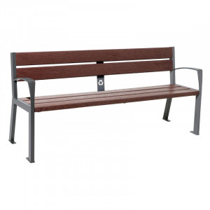 Banc en plastique recyclé Silaos 5 ou 6 lames