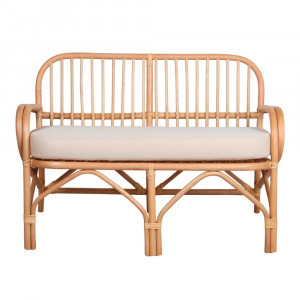 Banc en rotin naturel avec coussin - Devis sur Techni-Contact.com - 1