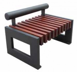 Banc en structure tubulaire rectangulaire