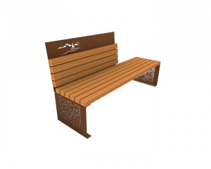 Banc extérieur acier