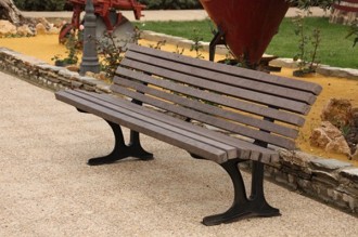 Banc forestier en plastique recyclé sur platine - Devis sur Techni-Contact.com - 4