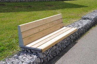 Banc gabion à dossier - Devis sur Techni-Contact.com - 1