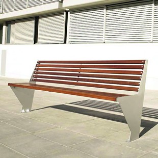 Banc jardin bois acier