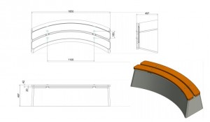 Banc ovale en béton assise bambou - Devis sur Techni-Contact.com - 4