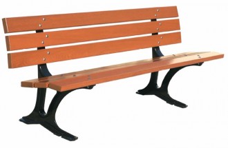 Banc pieds fonte lames bois - Devis sur Techni-Contact.com - 1