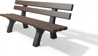 Banc plastique recyclé 2m - 5 lames - Devis sur Techni-Contact.com - 1