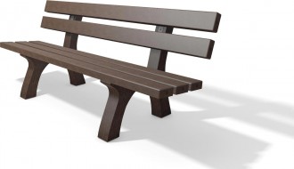 Banc plastique recyclé 2m - 5 lames - Devis sur Techni-Contact.com - 2