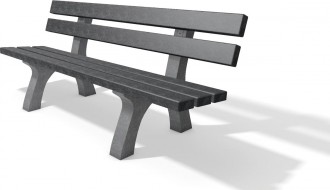 Banc plastique recyclé 2m - 5 lames - Devis sur Techni-Contact.com - 3