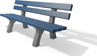 Banc plastique recyclé 2m - 5 lames - Devis sur Techni-Contact.com - 4