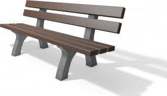 Banc plastique recyclé 2m - 5 lames - Devis sur Techni-Contact.com - 5