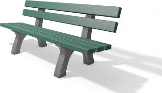 Banc plastique recyclé 2m - 5 lames - Devis sur Techni-Contact.com - 6