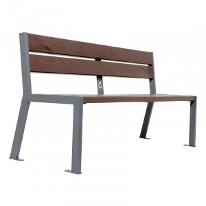 Banc public en plastique recyclé et acier  - Devis sur Techni-Contact.com - 5