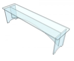 Banc plexiglas pour entrée 150 cm - Devis sur Techni-Contact.com - 3