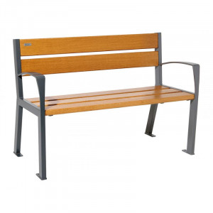 Banc public 5 lames acier et bois - Devis sur Techni-Contact.com - 2